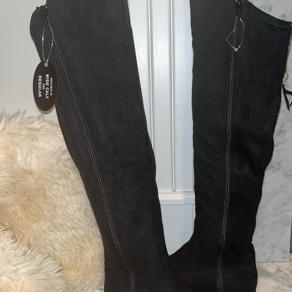 New! Style & Co Haley Black Microsuede Boot Multiple Sizes, Wide Calf - Picture 8 of 10